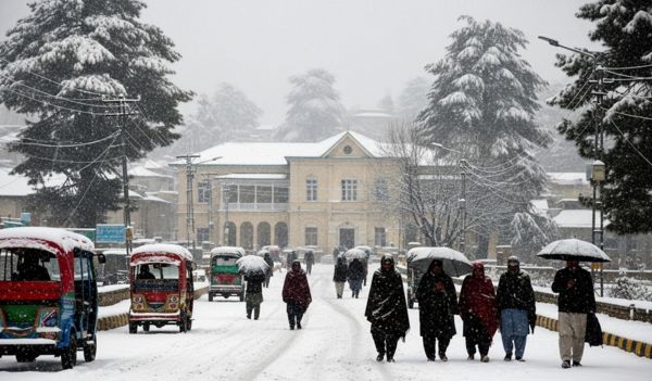 Snowfall in Abbottabad